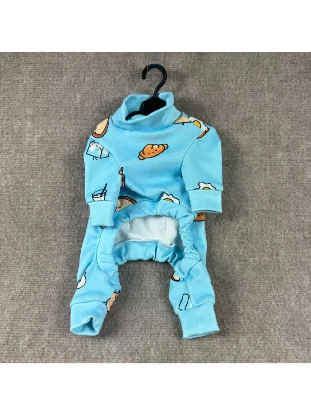 Spark Paws Dog Pajamas Breakfast Blue Novelty Print Small Pet Jumpsuit Cute Cozy